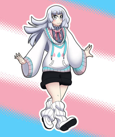 Full piece with a trans flag Commission Full piece with a trans flag Commission